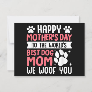 Postal Feliz Día de la Madre a la mejor madre del perro d