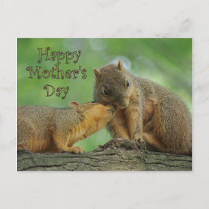 Postal Feliz Día de la Madre - Ardilla de la Madre y el N