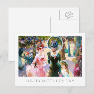 Postal Feliz Día de la Madre. Arte de vintage
