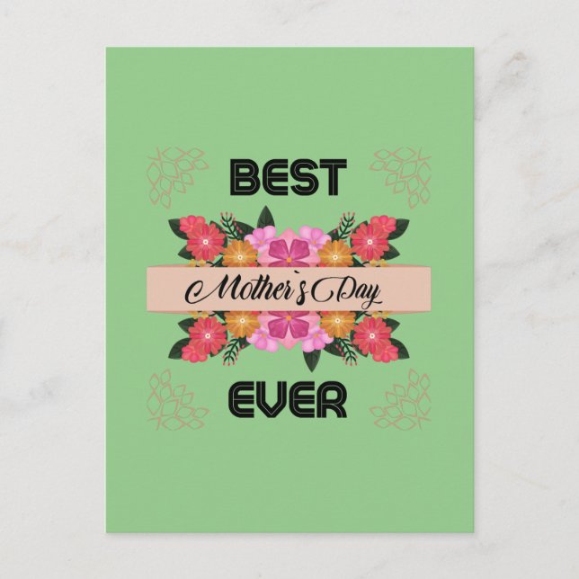 Postal Feliz Día de la Madre con amor (Anverso)