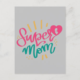 Postal Feliz Día de la Madre con amor a mi supermamá
