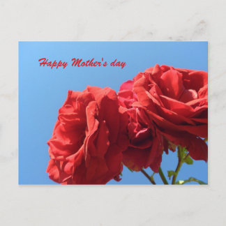 Postal Feliz Día de la Madre con rosas rosas rosas rosas