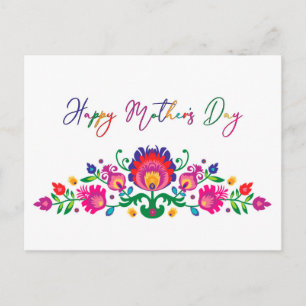 Postal Feliz Día de la Madre con texto de Personalizado f
