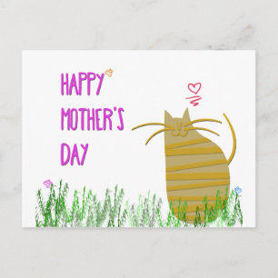 Postal Feliz Día de la Madre   Del gato