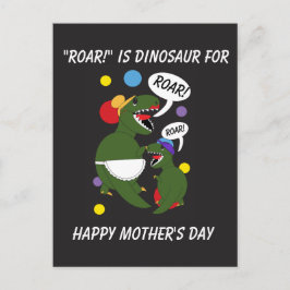 Postal Feliz Día de la Madre Dinosaurio Hijo de Mamá Pers