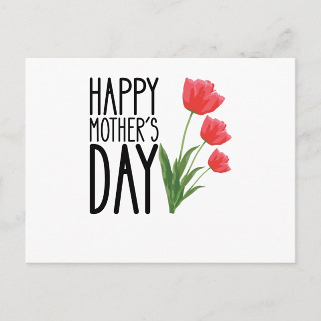 Postal Feliz Día de la Madre Flor (Anverso)