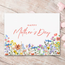 Feliz Día de la Madre Flores Silvestres Coloridas