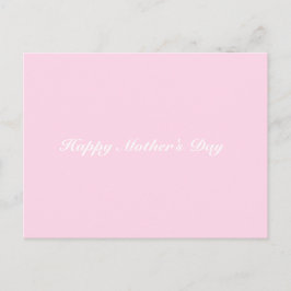 Postal Feliz Día de la Madre Guión elegante rosa claro bl