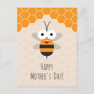 Postal Feliz Día de la Madre lindo miel de abeja