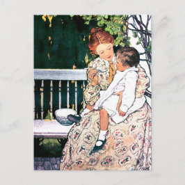 Postal Feliz Día de la Madre. Madre e hijo vintage