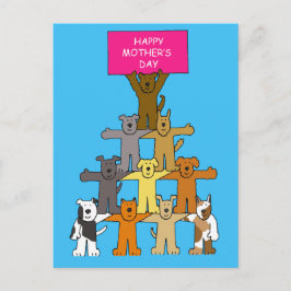 Postal Feliz Día de la Madre para los amantes del perro