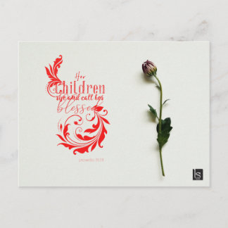 Postal Feliz Día de la Madre (Proverbios 31:28-31)