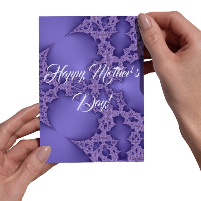 Postal Feliz Día de la Madre, púrpura fractal (Subido por el creador)