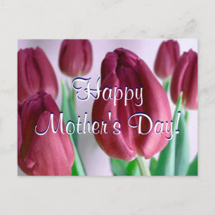 Postal Feliz Día de la Madre Rosey Tulips