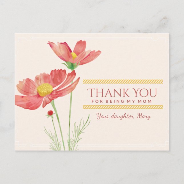 POSTAL FELIZ DÍA DE LA MADRE TE AMO MAMÁ CARD MAGNET (Anverso)