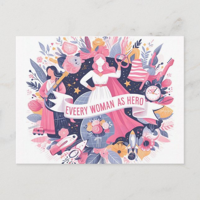 Postal Feliz Día de la Mujer 2024 (Anverso)