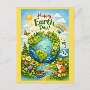 Postal Feliz Día de la Tierra – Lindos Animales Terrestre
