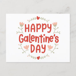 Postal Feliz Día de las Galentinas - diseño floral