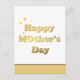 Postal Feliz día de las madres. Caligrafía de guión simpl