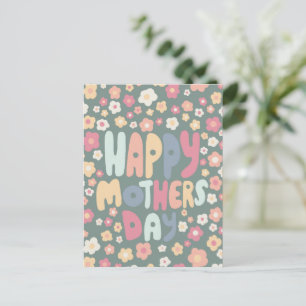 Postal FELIZ DÍA DE LAS MADRES Daisies Cute Colorido Pers
