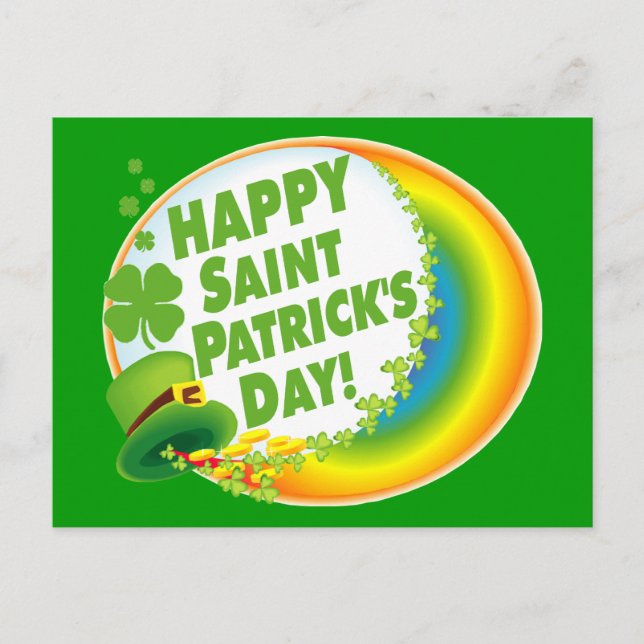 Postal ¡Feliz Día de San Patricio! (Anverso)