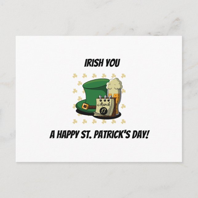 Postal Feliz día de San Patricio (Anverso)