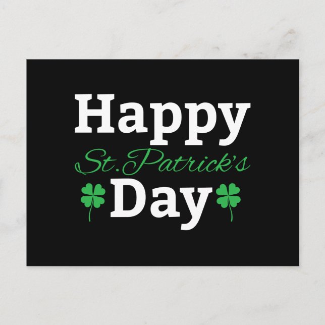 Postal Feliz Día de San Patricio (Anverso)