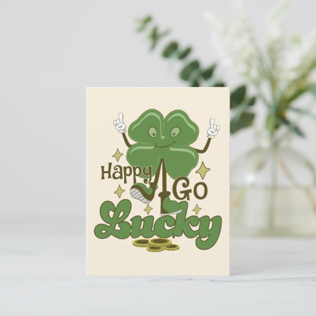Postal Feliz Día de San Patricio (Anverso de pie)