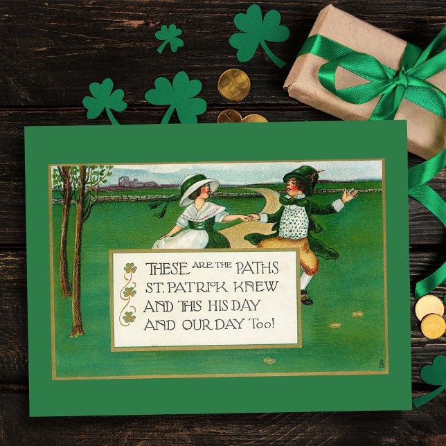 Postal Feliz Día de San Patricio a los niños irlandeses (Subido por el creador)