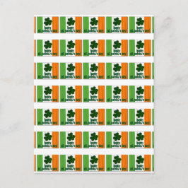 Postal Feliz Día de San Patricio, bandera irlandesa color