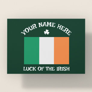 Postal Feliz día de San Patricio con nombre personalizado
