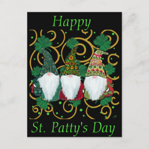 Postal Feliz día de San Patricio GNOMES