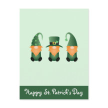 Feliz día de San Patricio Gnomos Verde Naranja