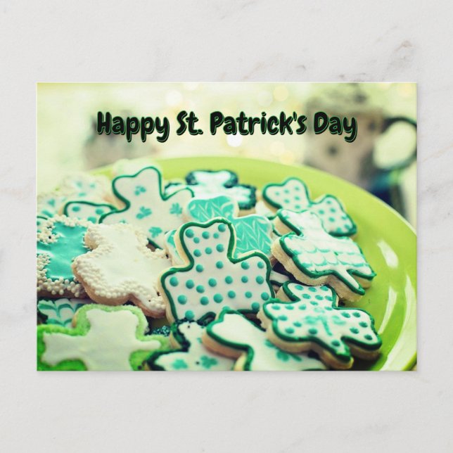 Postal Feliz Día de San Patricio por las galletas de los  (Anverso)