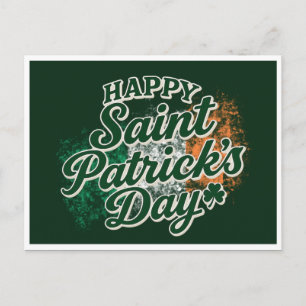 Postal Feliz día de San Patricio vintage