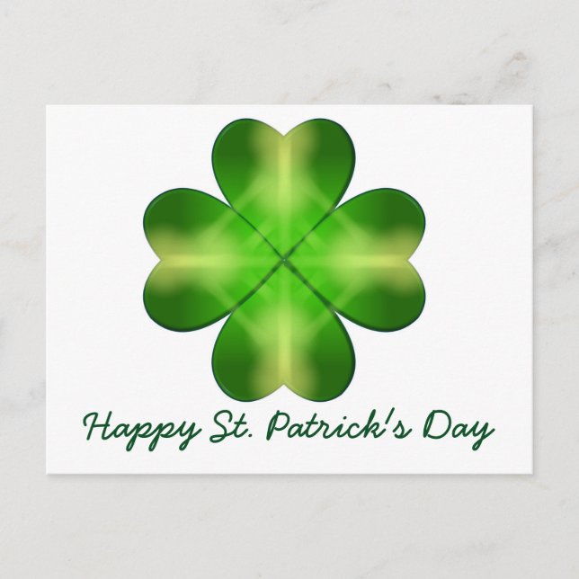 Postal Feliz Día de San Patricio y buena suerte personali (Anverso)