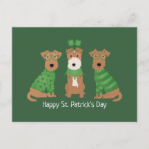 Feliz Día de San Patrón Perros de la Fox Terrier