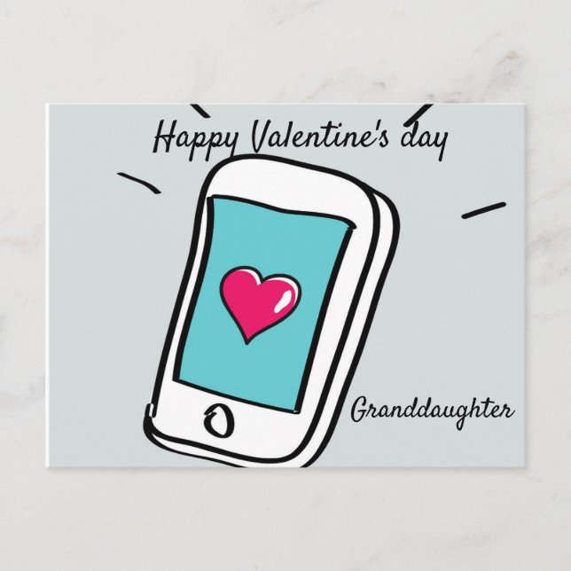 Postal Feliz Día de San Valentín (Anverso)