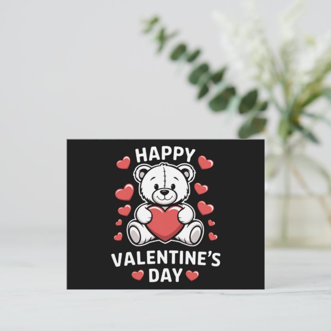 Postal Feliz Día de San Valentín (Anverso de pie)