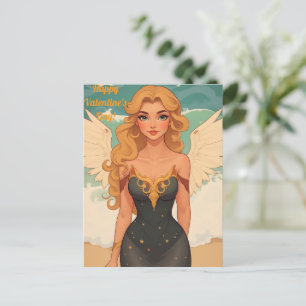 Postal Feliz Día de San Valentín al Chica Angel personali