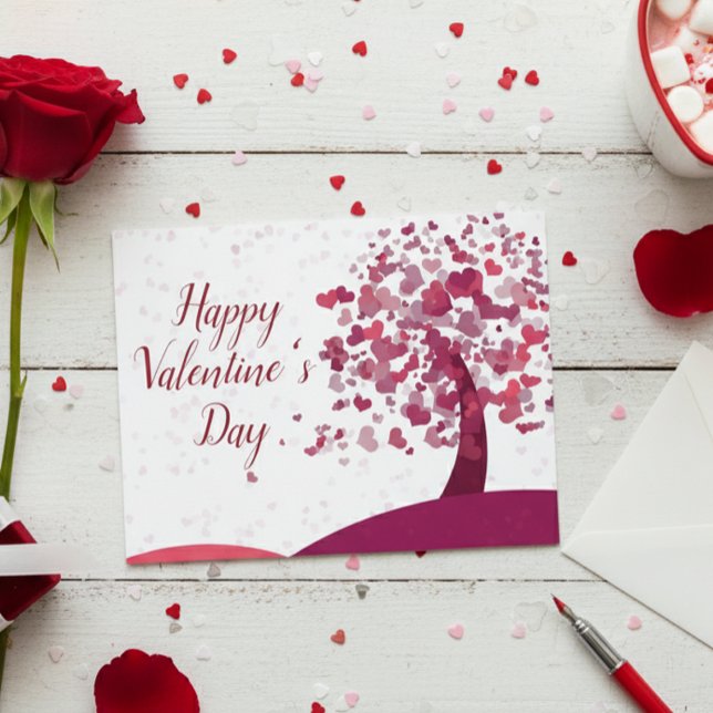 Postal Feliz Día de San Valentín Árbol del Corazón (Subido por el creador)
