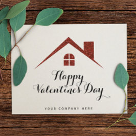 Postal Feliz Día de San Valentín Casa Inmobiliaria