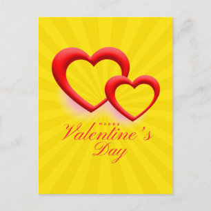 Postal Feliz día de San Valentín corazón diseño de amor-2