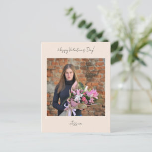 Postal Feliz Día de San Valentín Foto de escritura modern