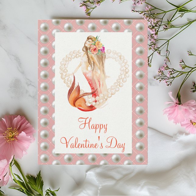 Postal Feliz Día de San Valentín Hermosas Perlas de la Si (Subido por el creador)