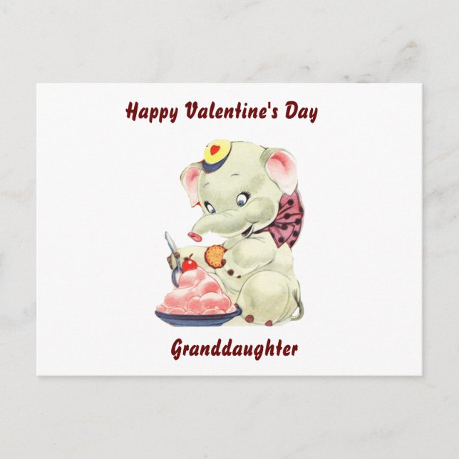 Postal Feliz día de San Valentín Nieta (Anverso)