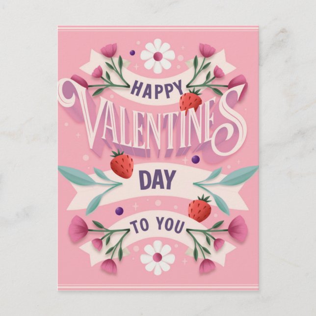 Postal Feliz día de San Valentín para ti (Anverso)