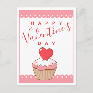 Postal Feliz Día de San Valentín   Pastel de San Valentín
