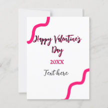 Feliz día de San Valentín rosa negro letra negrita