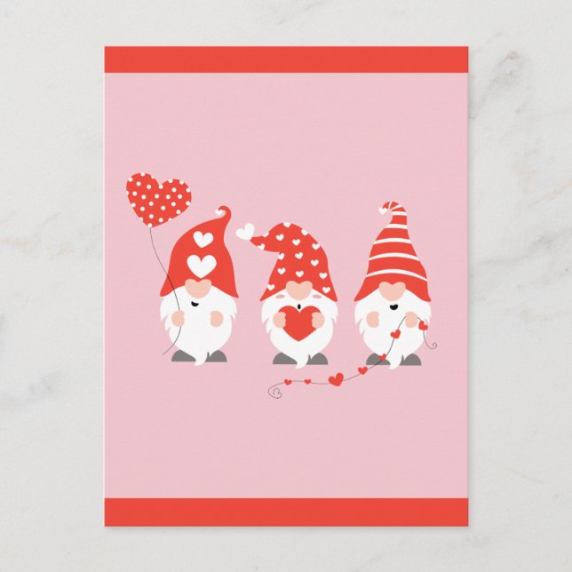 Postal Feliz Día de San Valentín se vuelve rojo (Anverso)